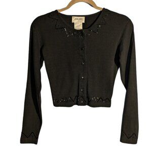 Vintage '90s Jou Jou bead embellished cropped cardigan
